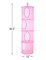 2 Pieces Stuffed Animal Storage Foldable Stuffed Animal Net or Hammock Organizer, 4 Compartments Hanging Mesh Toy Storage Hammock for Kid Room Toys, Gloves, Hats, Socks(Pink)